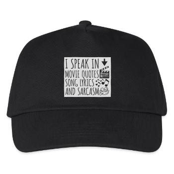 speak lyrics and sarcasm - Kids’ Baseball Cap - black - Front