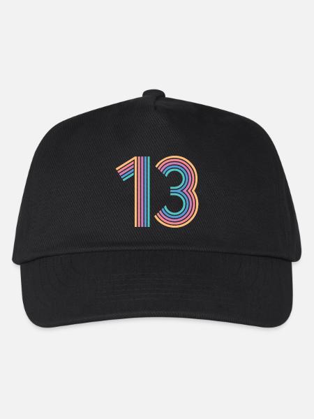 Cooles Geschenk zum 13. Geburtstag von 13 - 13 Jahren - Kinder Basecap - Schwarz