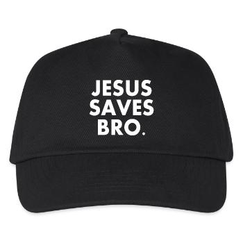 Jesus saves bro - Kinder Basecap - Schwarz - Vorne