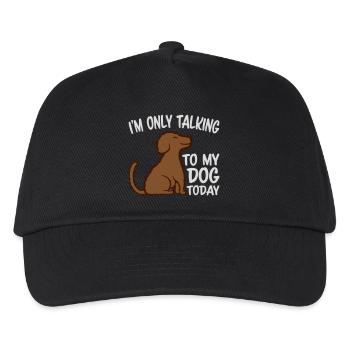 only talking to dog - Kids’ Baseball Cap - black - Front
