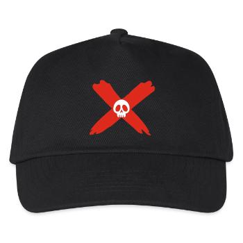 Skull and scarlet cross - Kids’ Baseball Cap - black - Front