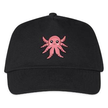 Kawaii Oktopus Kawaii Mädchen Kawaii Manga - Kinder Basecap - Schwarz - Vorne