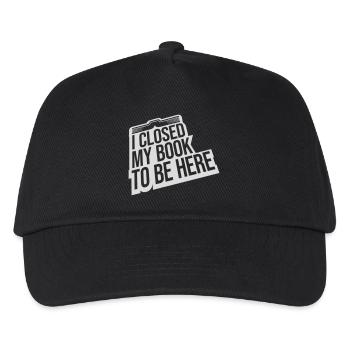 I closed my book - Kids’ Baseball Cap - black - Front