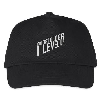 get older level up - Kids’ Baseball Cap - black - Front