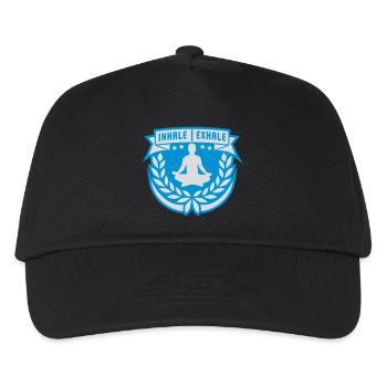 Inspirez expirez Yoga citation - Casquette de baseball Enfant - noir - Devant