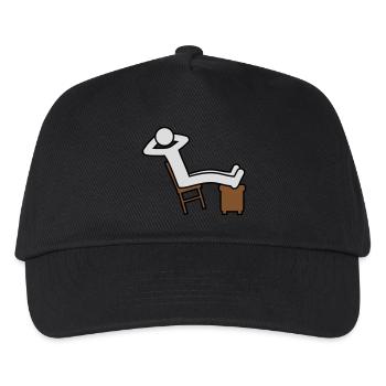 Man rests - Kids’ Baseball Cap - black - Front