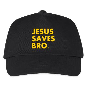 Jesus saves bro - Kinder Basecap - Schwarz - Vorne