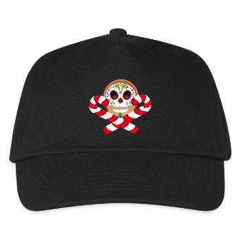 Gingerbread Man Sugar Skull Decor for Christmas - Kids’ Baseball Cap - black - Front