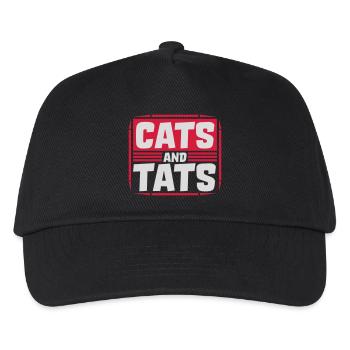 cats and tats Zitat - Kinder Basecap - Schwarz - Vorne
