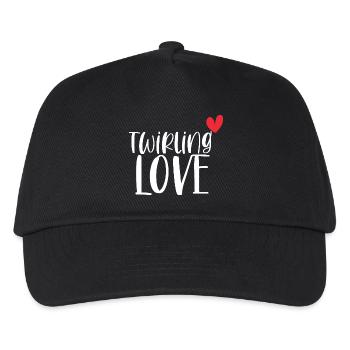 Twirling Love Baton Sport Gift - Kids’ Baseball Cap - black - Front