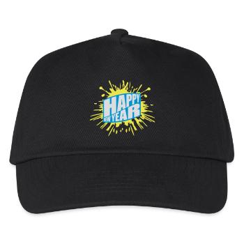 happy new year Zitat - Kinder Basecap - Schwarz - Vorne