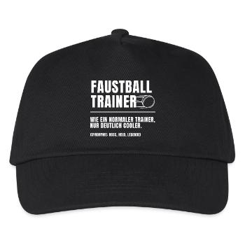 Faustball Trainer Definition - Kinder Basecap - Schwarz - Vorne