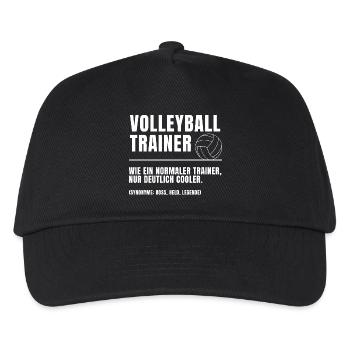 Volleyball Trainer Definition - Kinder Basecap - Schwarz - Vorne