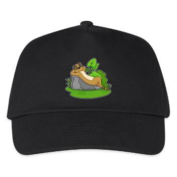 Erdmännchen Entspannen - Kinder Basecap - Schwarz - Vorne