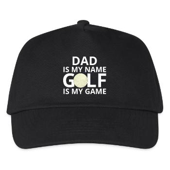 Golf, Golfer, Golffan - Kinder Basecap - Schwarz - Vorne