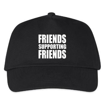 friends supporting friends - Kids’ Baseball Cap - black - Front