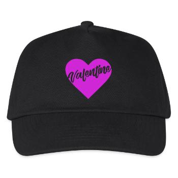 t-shirt coeur valentin coeur Saint-Valentin amour - Casquette de baseball Enfant - noir - Devant