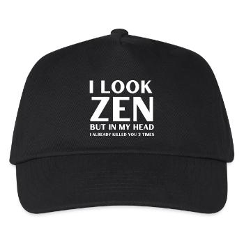 Zen Look Inneres Chaos - Kinder Basecap - Schwarz - Vorne