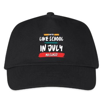 Wie die Schule. Im Juli kein Unterricht. - Kinder Basecap - Schwarz - Vorne