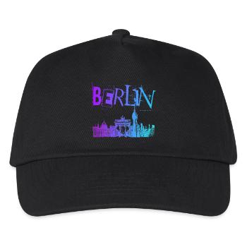 Berlin Skyline Panorama - Casquette de baseball Enfant - noir - Devant