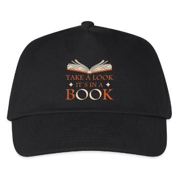 Look it's in a book - Kids’ Baseball Cap - black - Front
