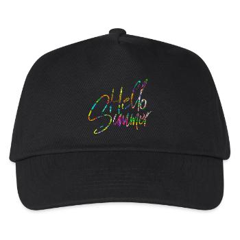 Hello Summer - Kinder Basecap - Schwarz - Vorne
