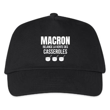 retraite, réforme des retraites, Macron - Casquette de baseball Enfant - noir - Devant