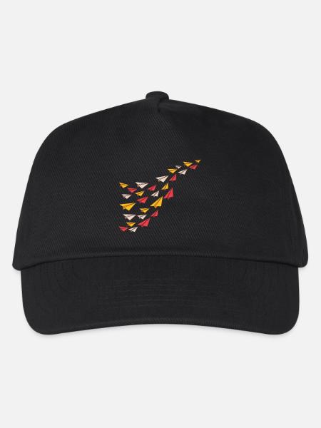 Papierflieger - Kinder Basecap - Schwarz