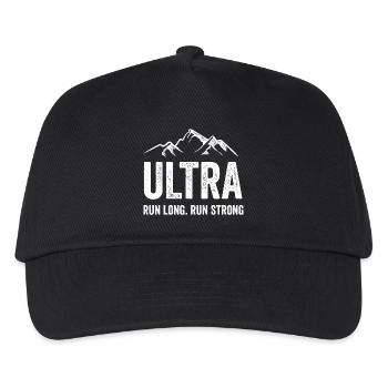 Ultra Running - Run Long. Run Strong. - Kids’ Baseball Cap - black - Front
