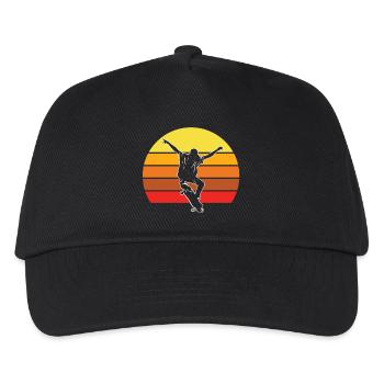 Skateboard, Skateboard, Skateboard-Fan - Kinder Basecap - Schwarz - Vorne