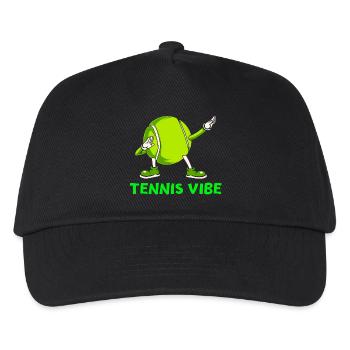 Tennis, Tennisball, Tennisfan - Kinder Basecap - Schwarz - Vorne