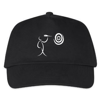 Minimalist darts dart player with dart and dart - Kids’ Baseball Cap - black - Front