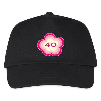 40 JAHRE. 40-JÄHRIGES JUBILÄUM. GEBURTSTAG 40 JAHRE. 40 - Kinder Basecap - Schwarz - Vorne