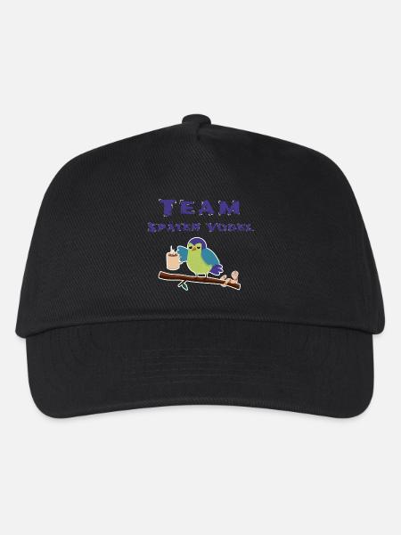 Später Vogel Morgenmuffel Schlafshirt - Kinder Basecap - Schwarz