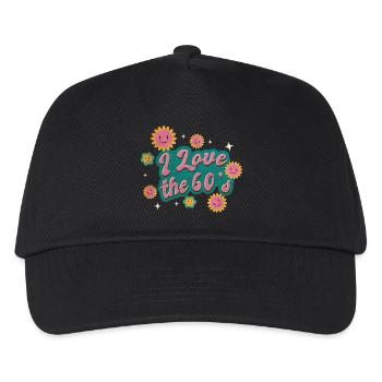 Ich liebe die 60er Jahre - Kinder Basecap - Schwarz - Vorne