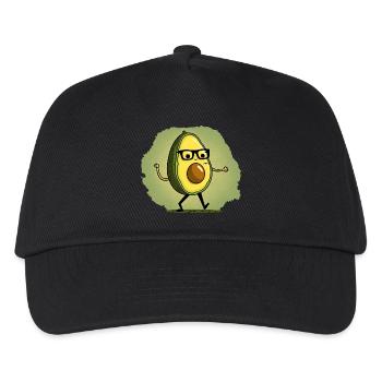 Nerdy Avocada court à travers un pré - Casquette de baseball Enfant - noir - Devant