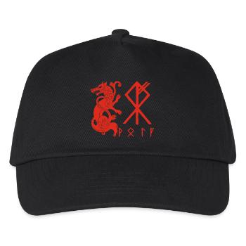 Red Wolf Fenrir - Kids’ Baseball Cap - black - Front