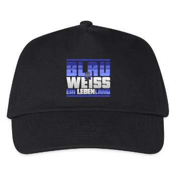 Blau Weiss ein Leben Lang - Kinder Basecap - Schwarz - Vorne