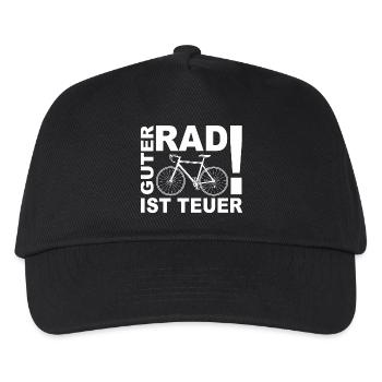 Guter Rad ist teuer - Kinder Basecap - Schwarz - Vorne