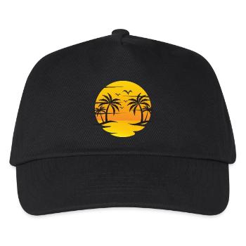 Sommerferien am Meer - Kinder Basecap - Schwarz - Vorne