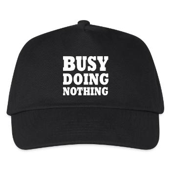 busy doing nothing - Kids’ Baseball Cap - black - Front