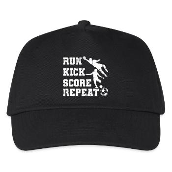Exécuter la répétition du score de coup de pied - Casquette de baseball Enfant - noir - Devant