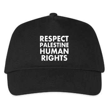 Respect palestine human rights - Kids’ Baseball Cap - black - Front