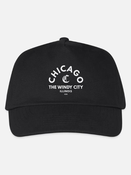 Chicago Windy City Emblem - Kinder Basecap - Schwarz