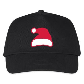 Weihnachtsmann - Kinder Basecap - Schwarz - Vorne