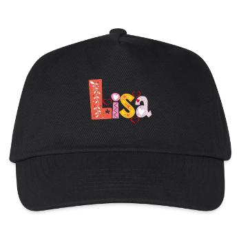 Personalisierter Lisa-Name - Kinder Basecap - Schwarz - Vorne