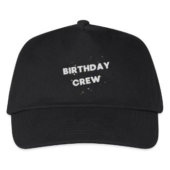 Birthday Crew - Kinder Basecap - Schwarz - Vorne