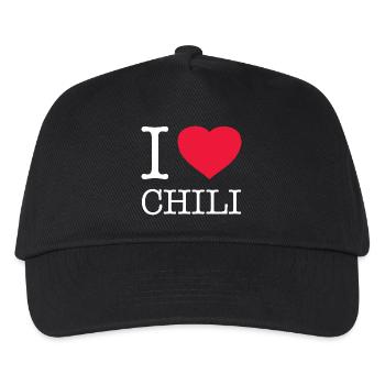 I LOVE CHILI - Kinder Basecap - Schwarz - Vorne