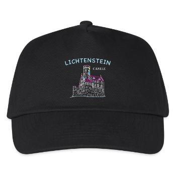 Lichtenstein Castle, Germany, Hand Drawing - Kids’ Baseball Cap - black - Front