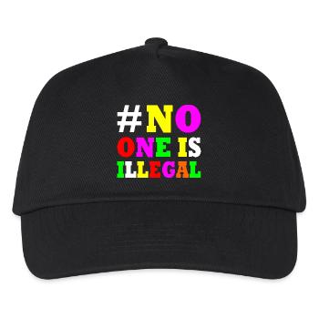 No one is illegal - Kids’ Baseball Cap - black - Front